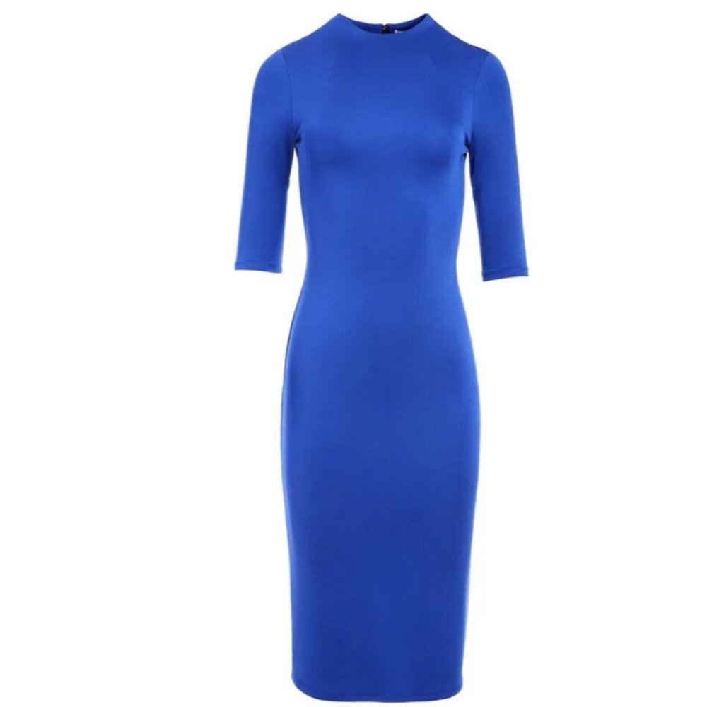 Alice + Olivia Blue Midi Dress